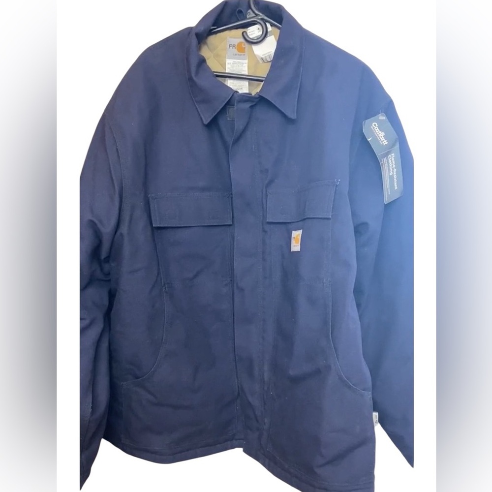 Carhartt Flame Resistant Winter Coat Navy Blue XXL
